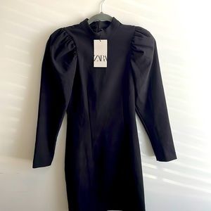 Stylish black mini Zara dress.